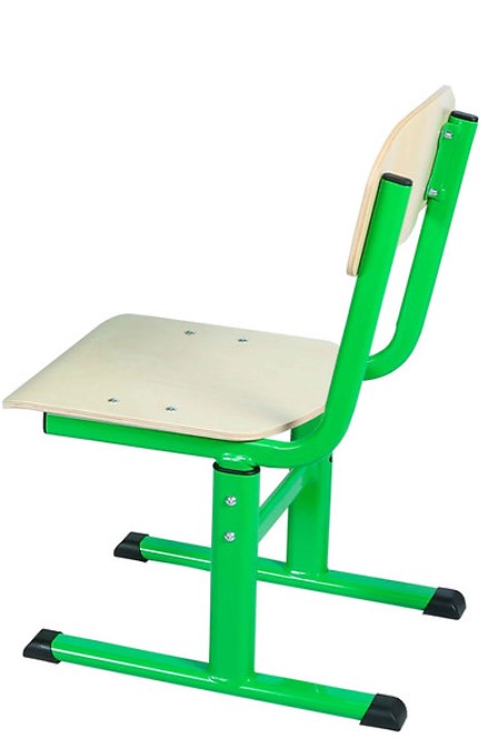 Т-подібний стілець, АНШАР ГРУП (132452), ростова група (опція р.г.№2) №3-5 (h=350-430 м), лакове покриття фанери, каркас посилений плоскоовальною трубою